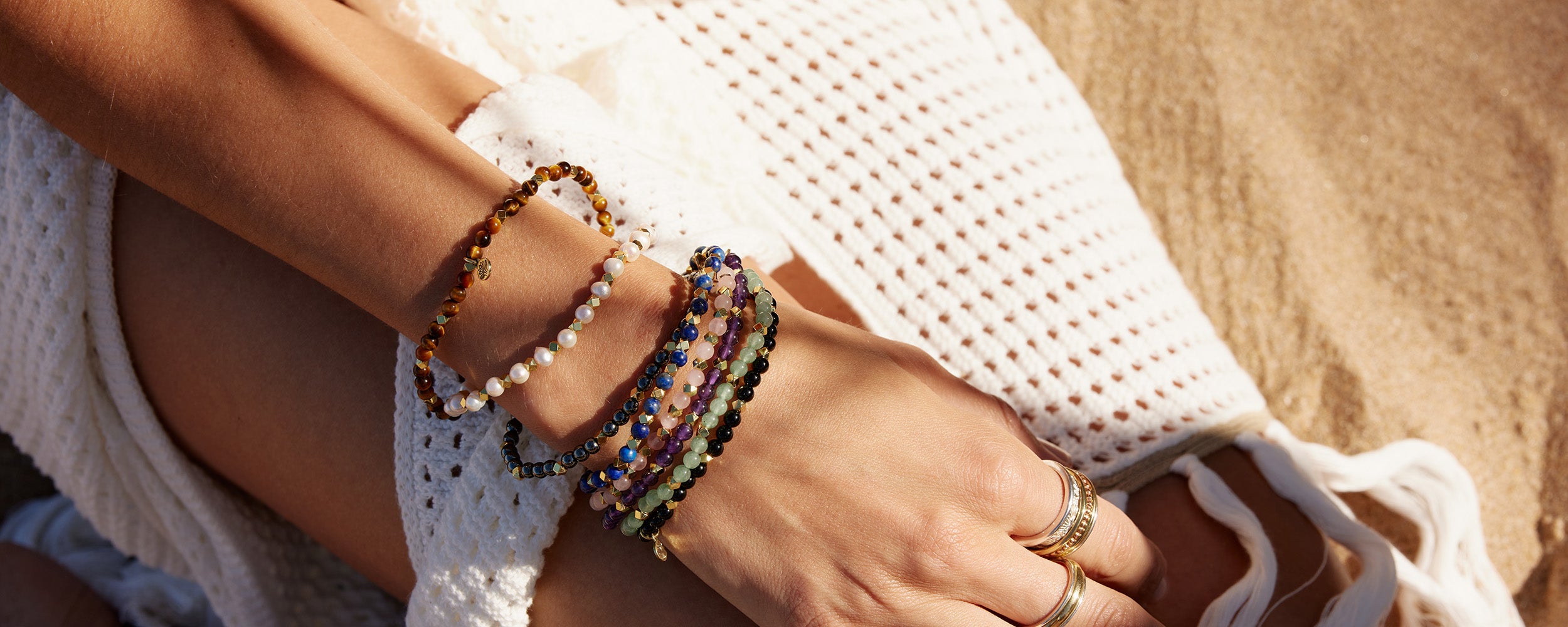 Aura of Gold Gem Bracelet Collection