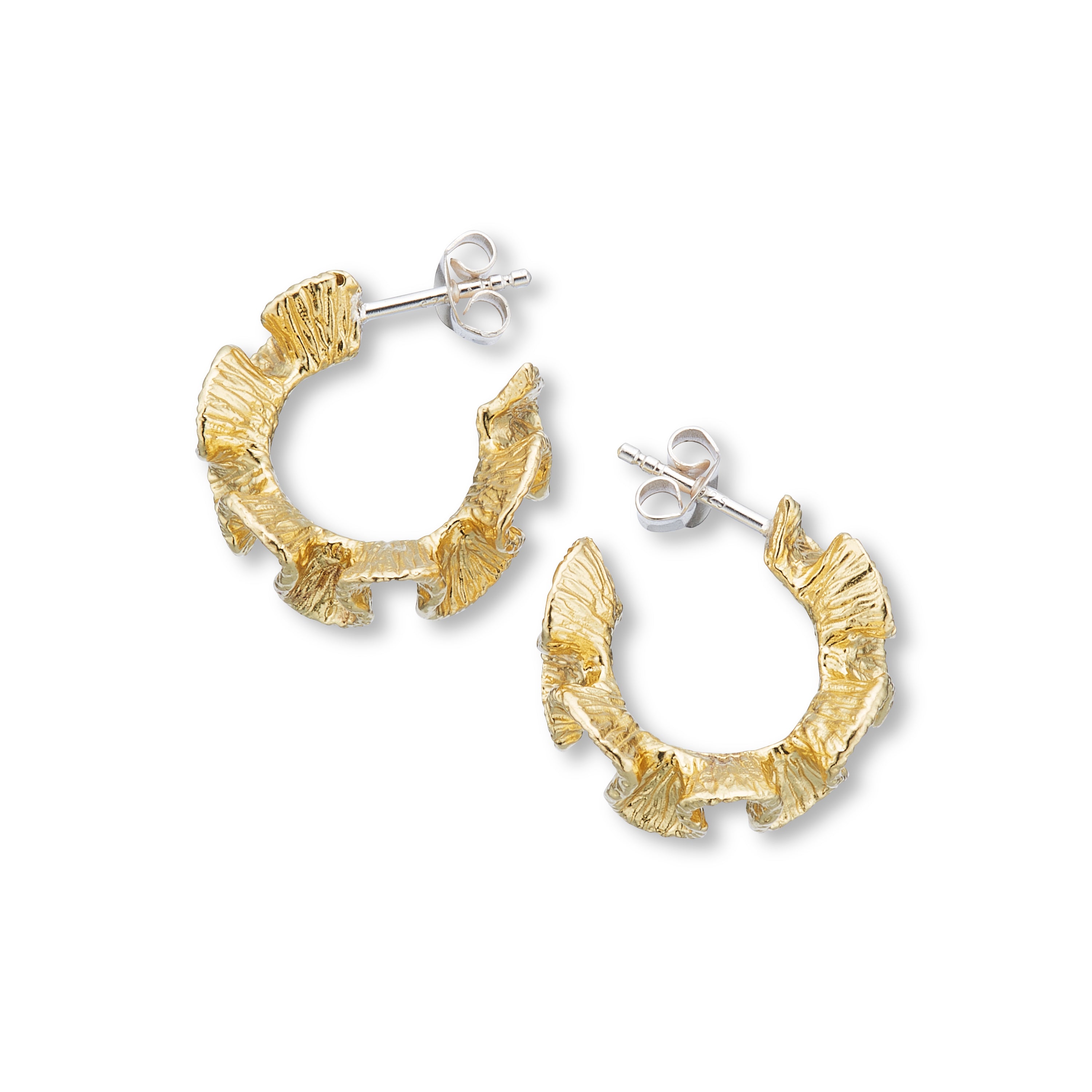 Tranquility coral hoop earrings