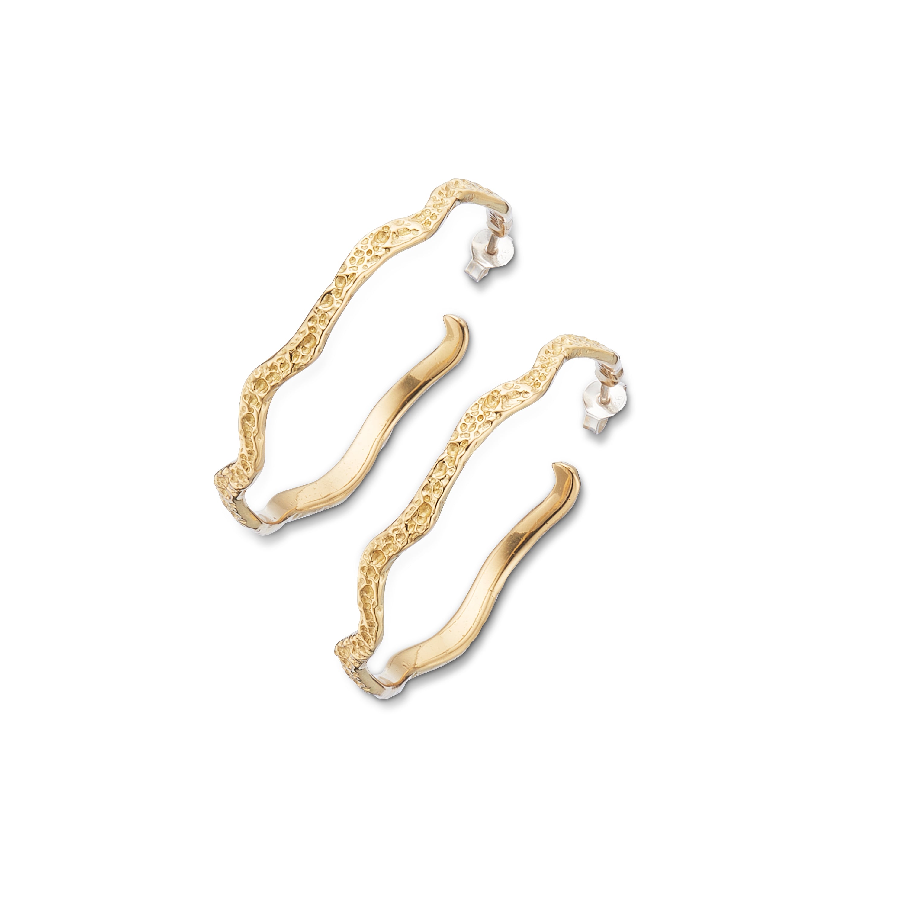 Garden of the sea coral hoop earrings