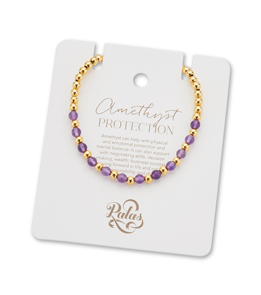 Amethyst lotus purity bracelet