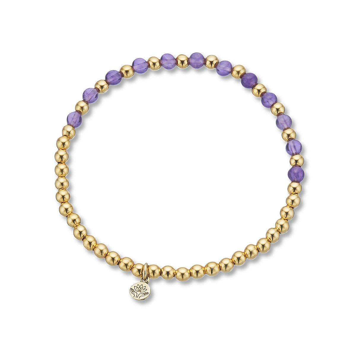 Amethyst lotus purity bracelet