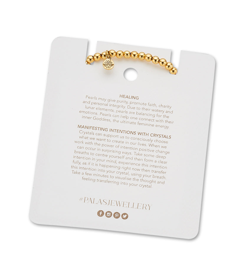 Pearl lotus purity bracelet