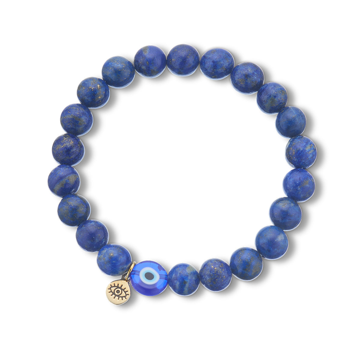 Mati Evil Eye Lapis 8mm Gemstone Bracelet