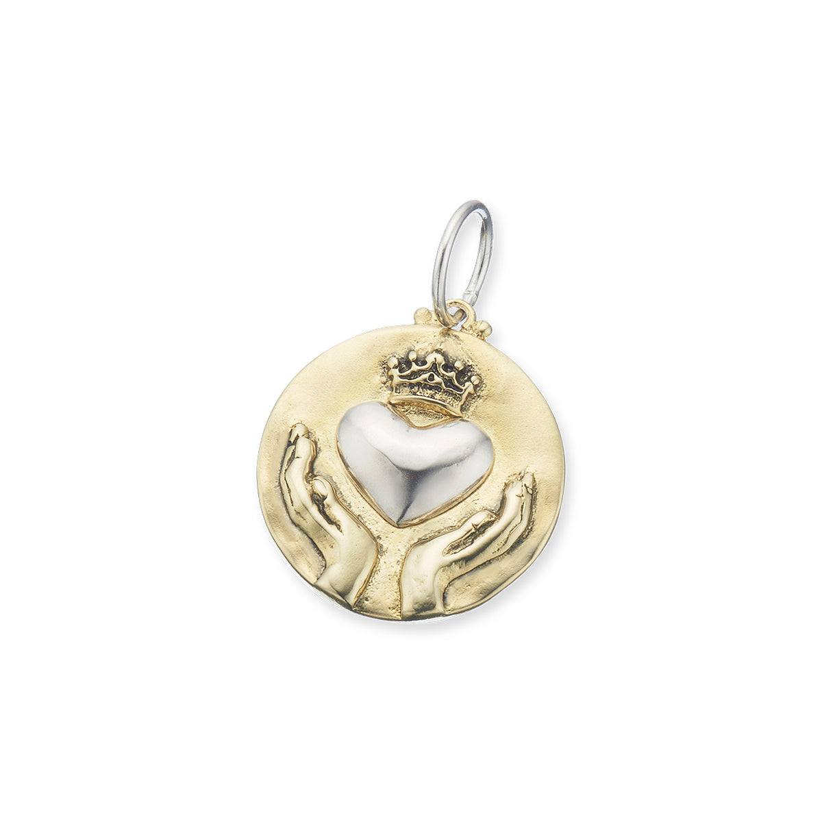 Hands, heart and crown - love & friendship charm