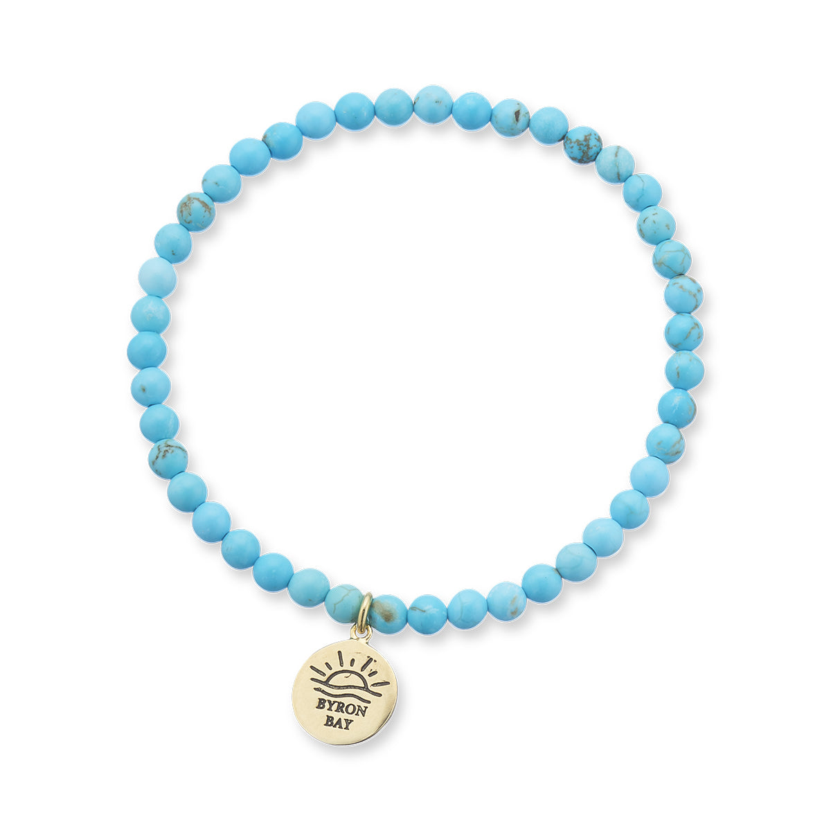 Byron Bay sunset charm turquoise howlite bracelet