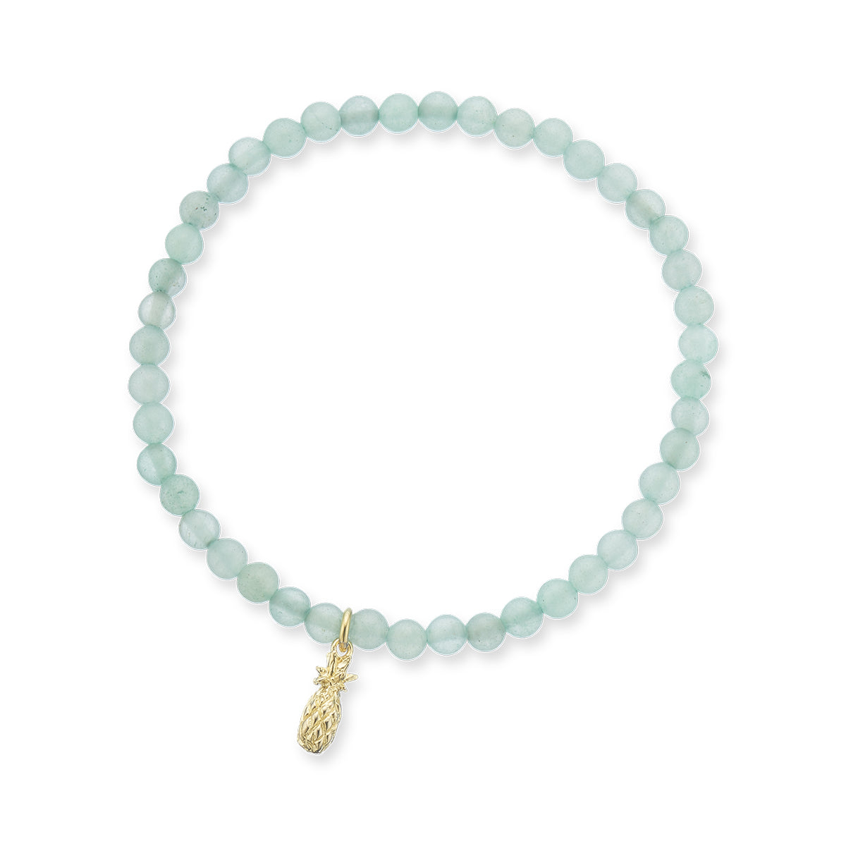 Pineapple charm aventurine bracelet