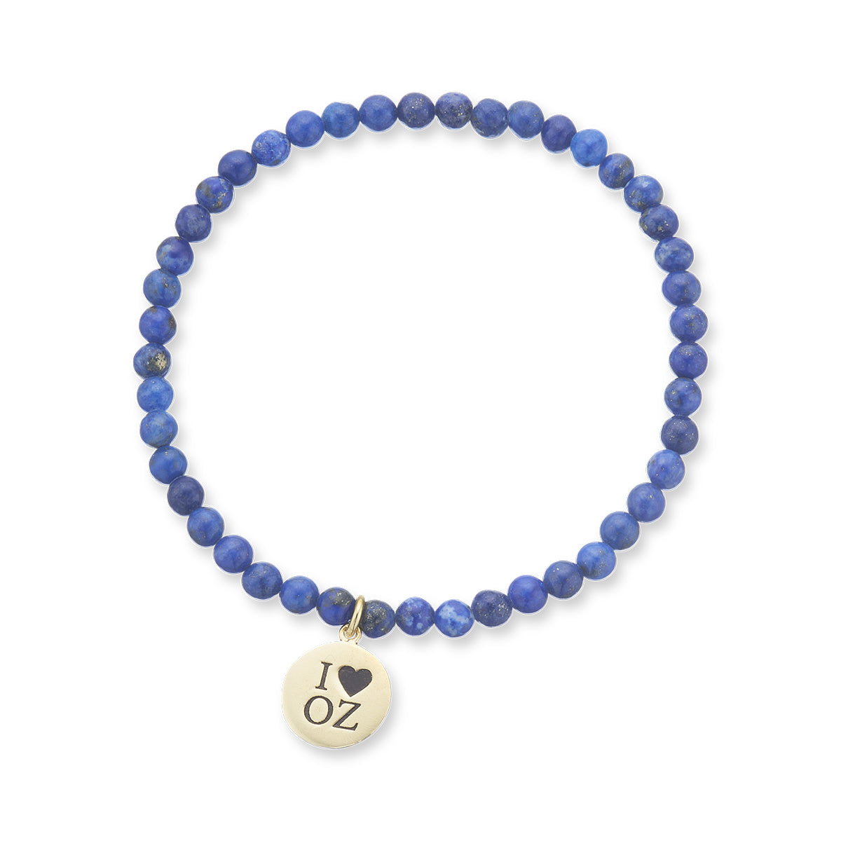 I Love Oz charm lapis lazuli bracelet