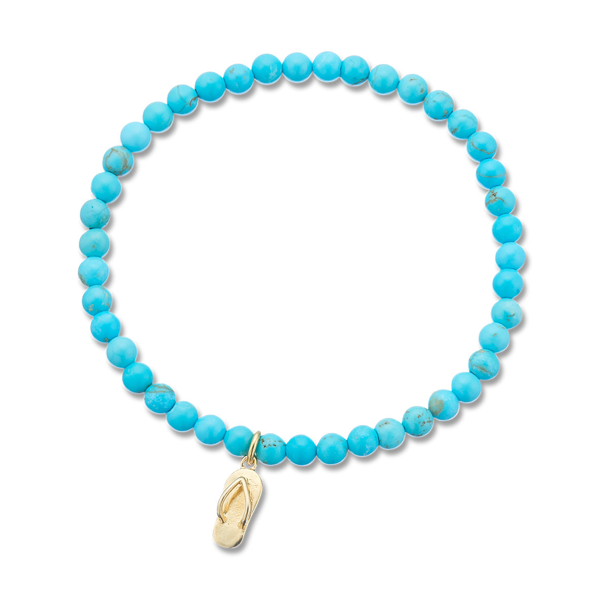 Thong charm turquoise howlite bracelet