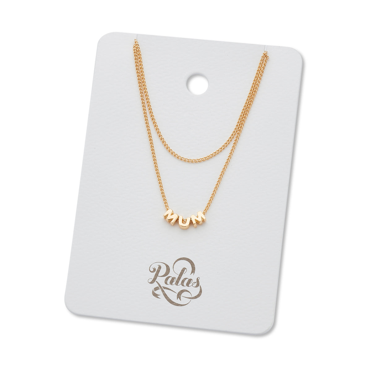 MUM Tiny Love Letter Necklace 18k gold plated