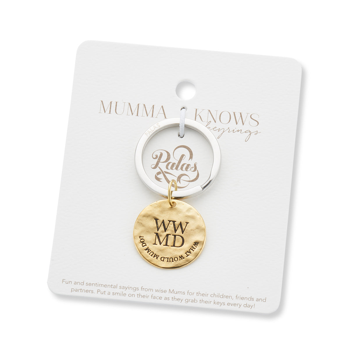 'WWMD: What would Mum do' charm keyring
