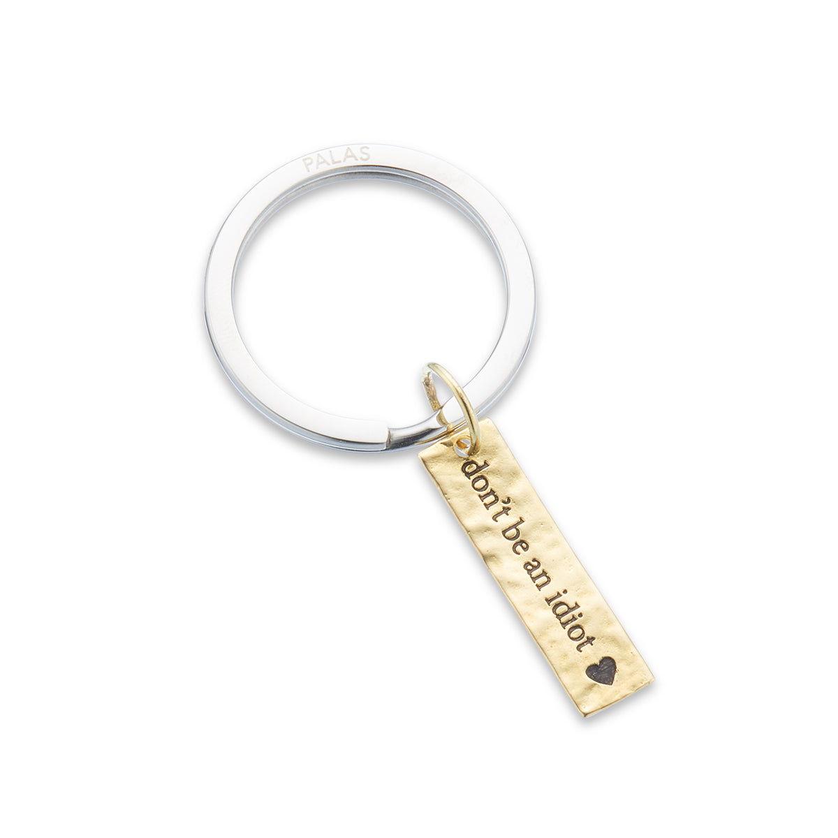 'Don't be an idiot' charm keyring