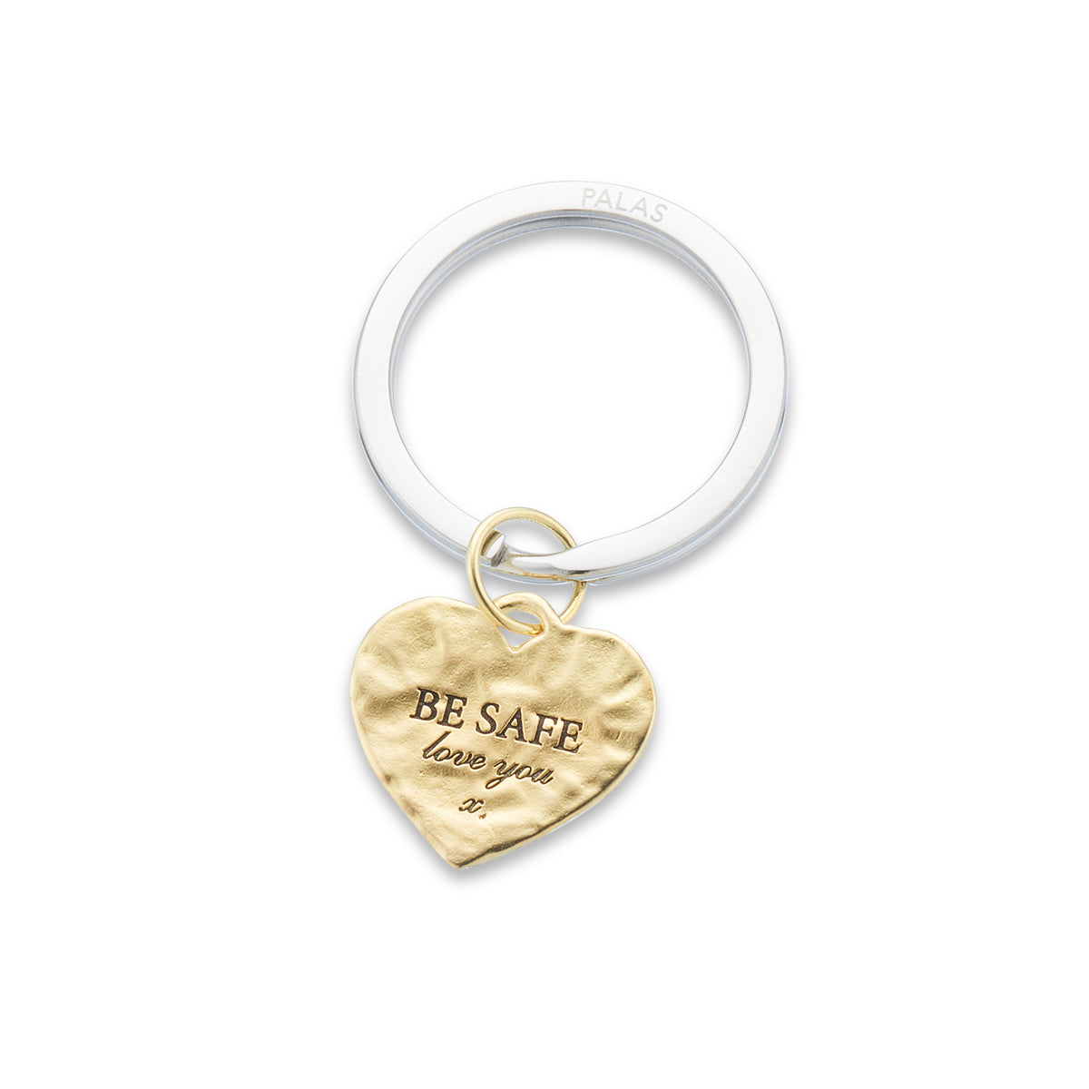 'Be safe' charm keyring