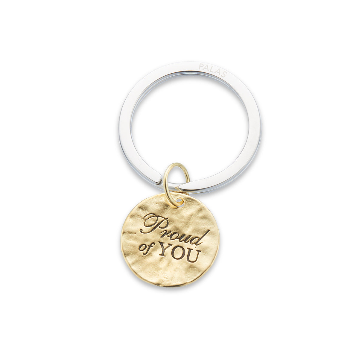 'Proud of you' charm keyring