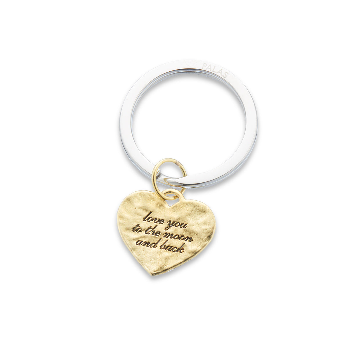 'Moon and back' charm keyring