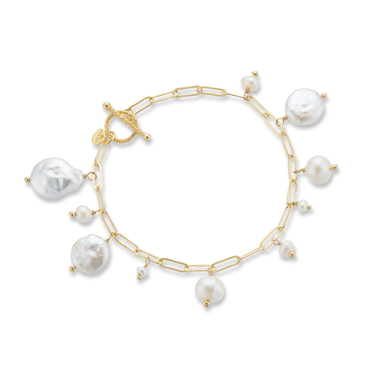 Ocean treasures fine pearl charm bracelet