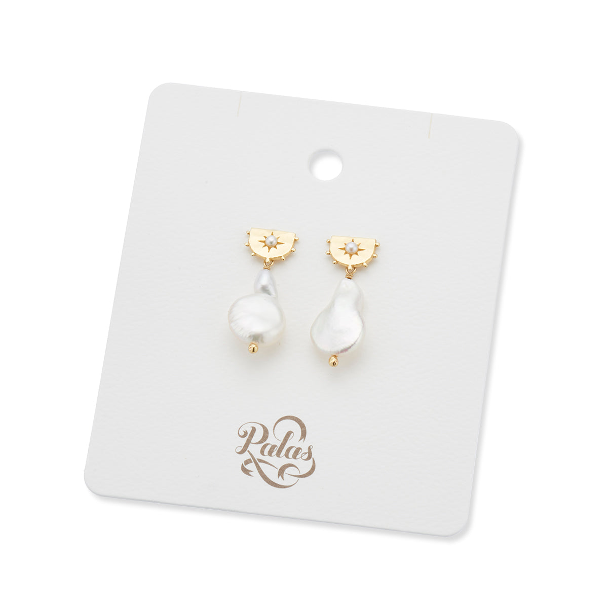 Star of the sea pearl drop earrings