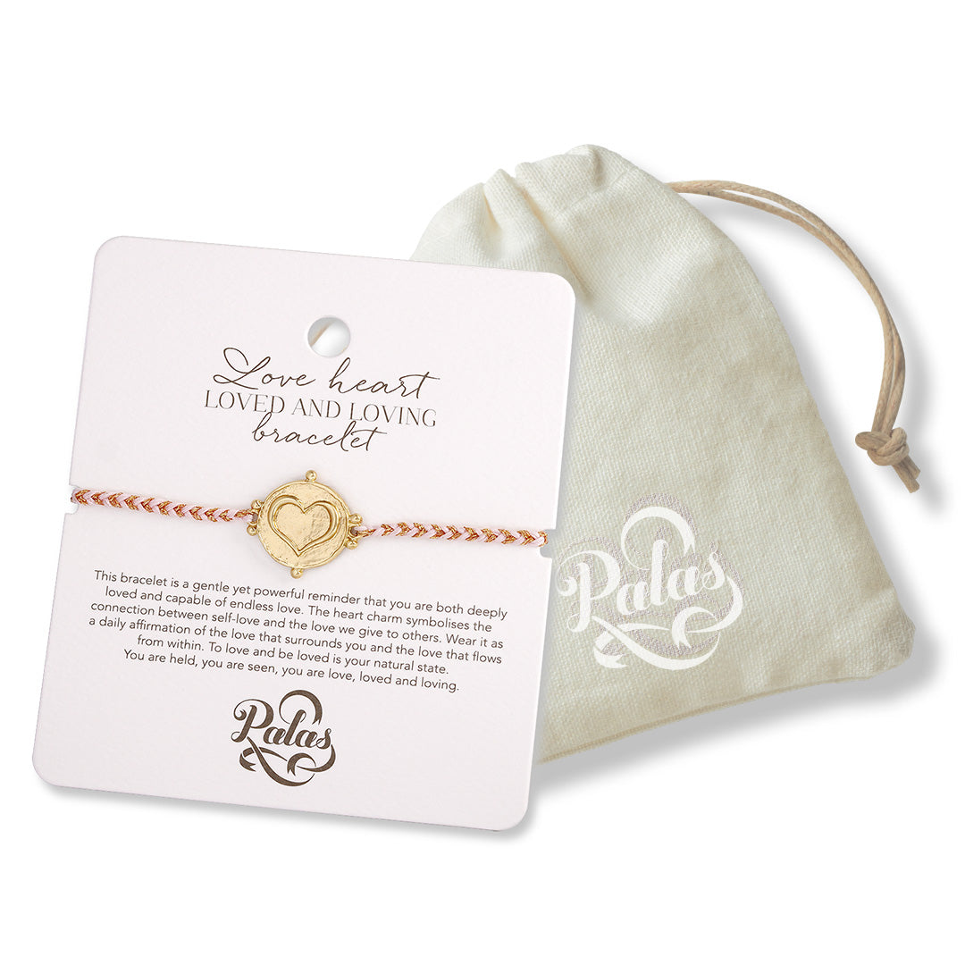 Love heart ‘loved and loving’ bracelet