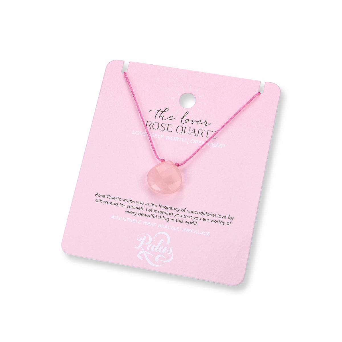 Rose Quartz 'the lover' lumina necklace