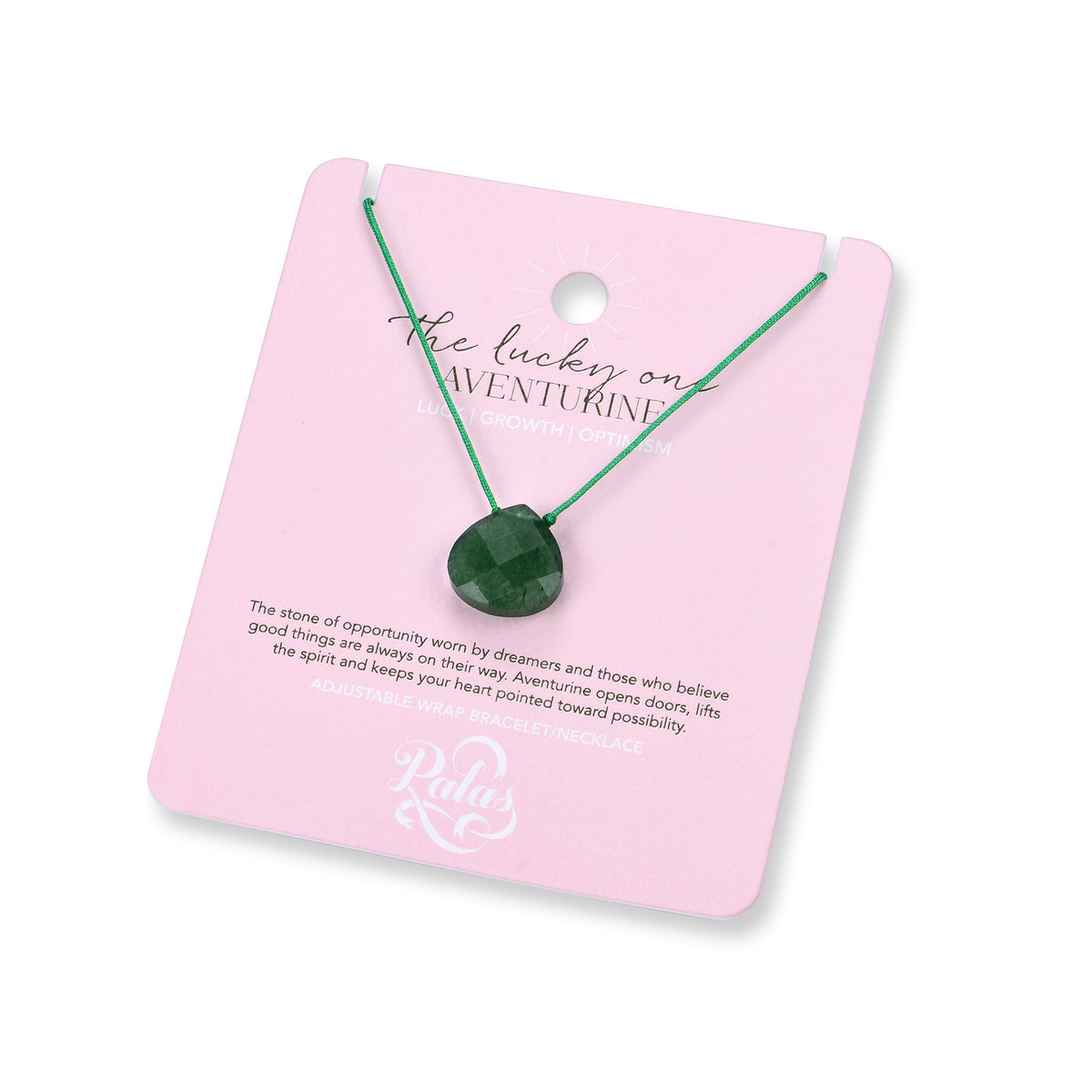Green Aventurine 'the lucky one' lumina necklace