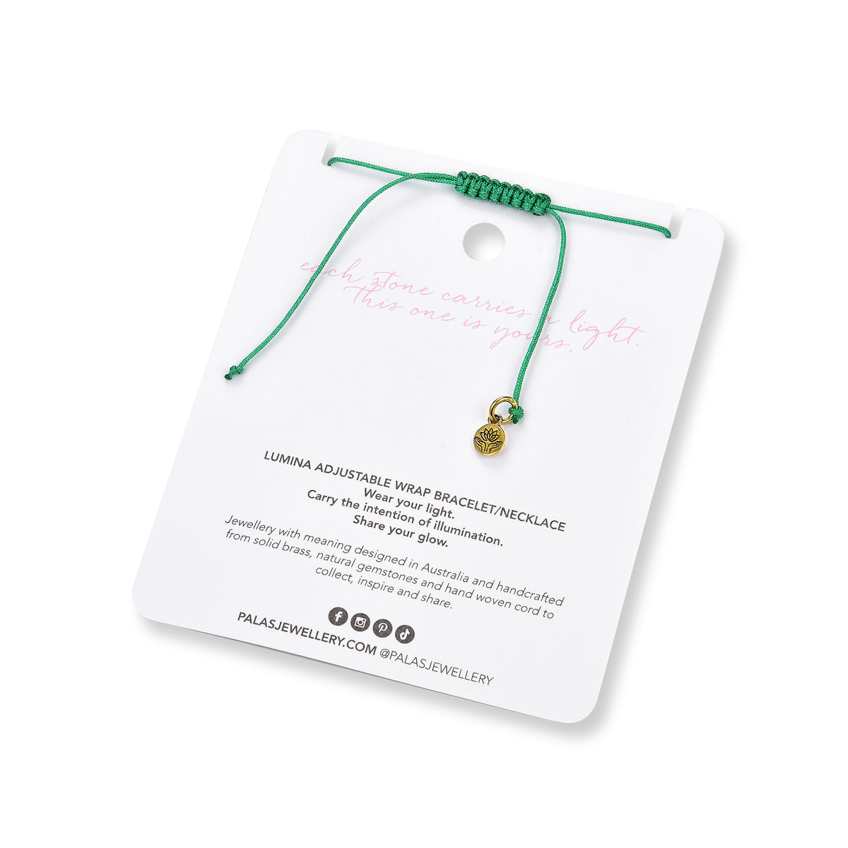 Green Aventurine 'the lucky one' lumina necklace
