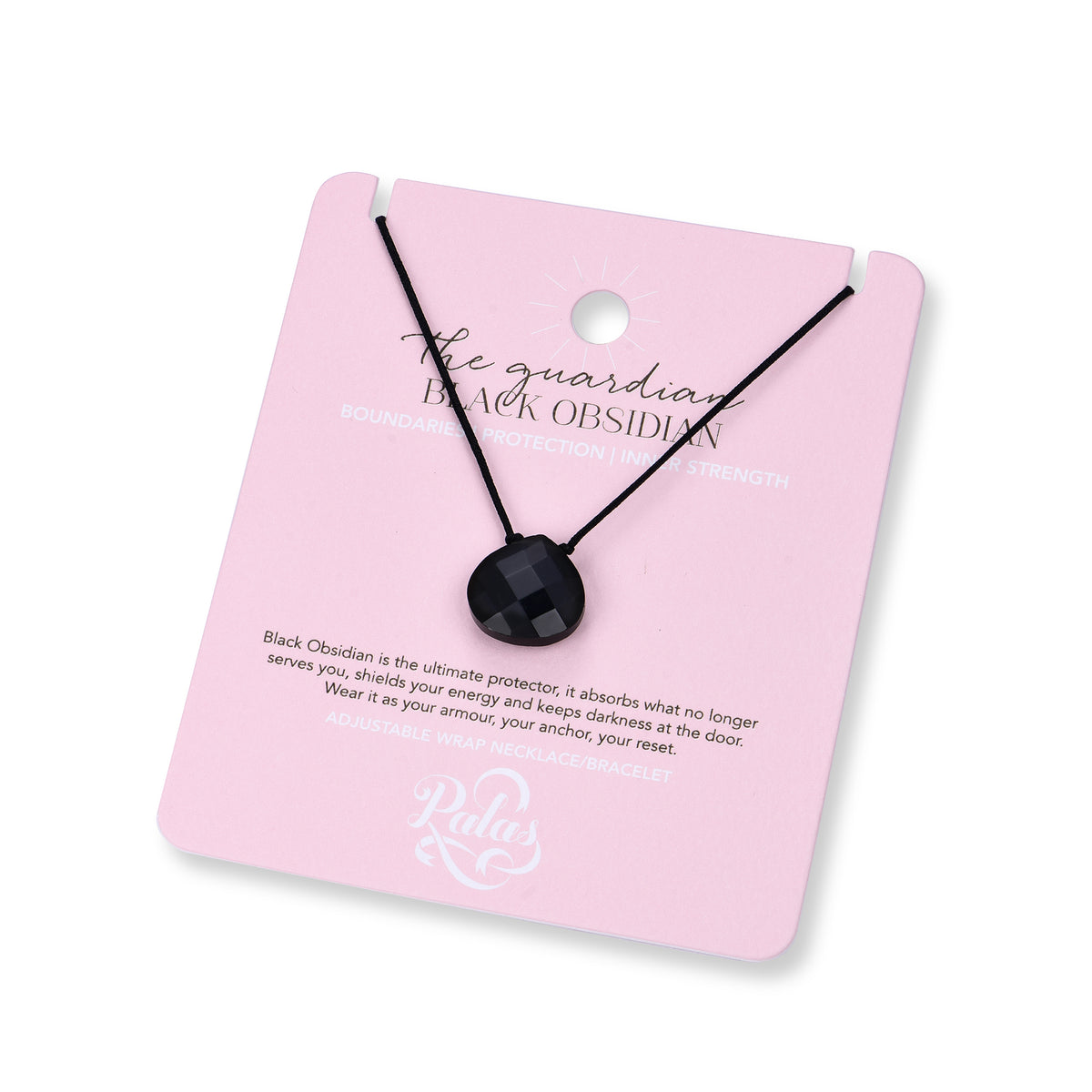 Black Obsidian 'the guardian' lumina necklace