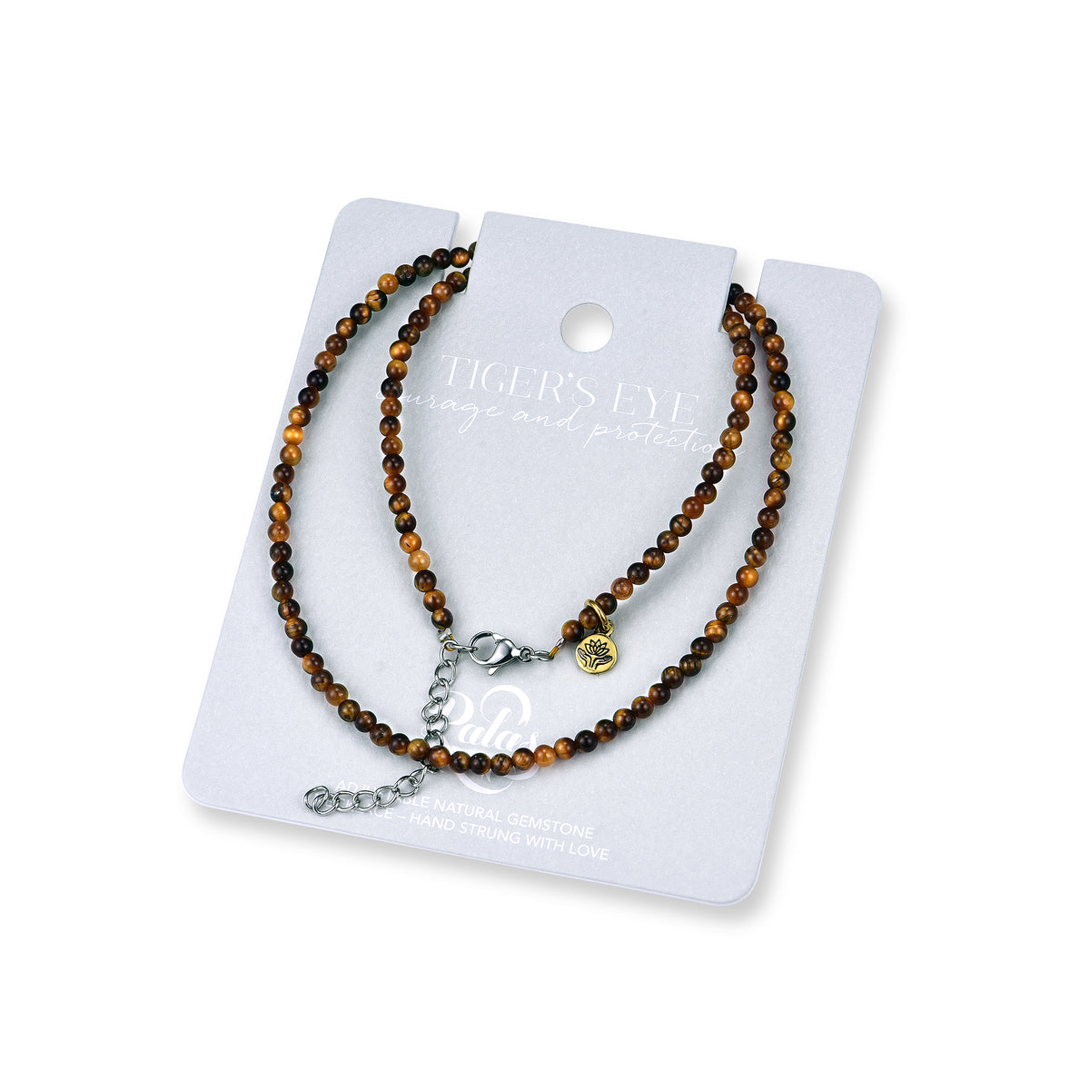 Tiger's Eye 'courage & protection' healing gem necklace