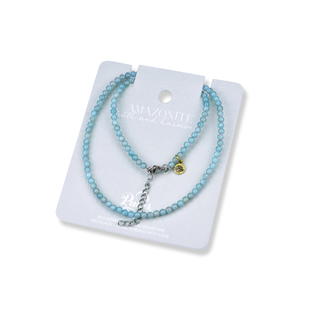 Amazonite 'truth & harmony' healing gem necklace