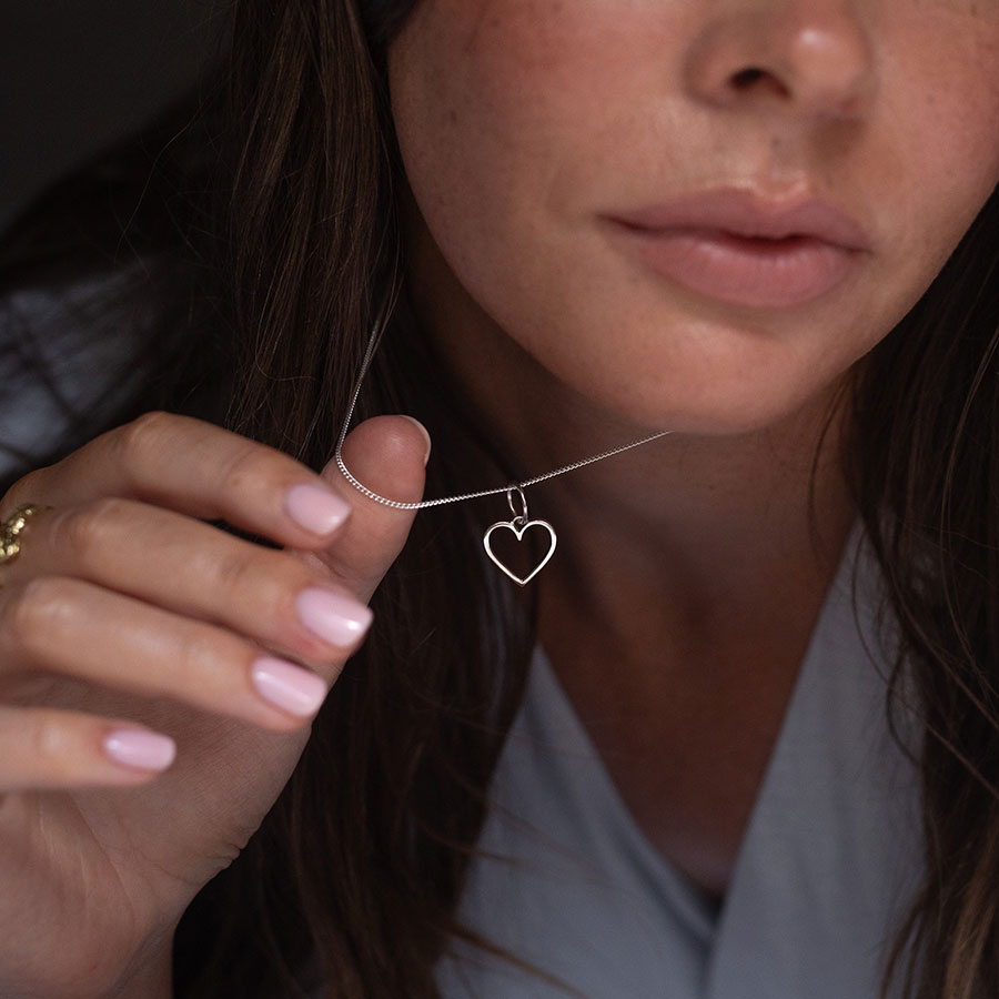 Open heart charm