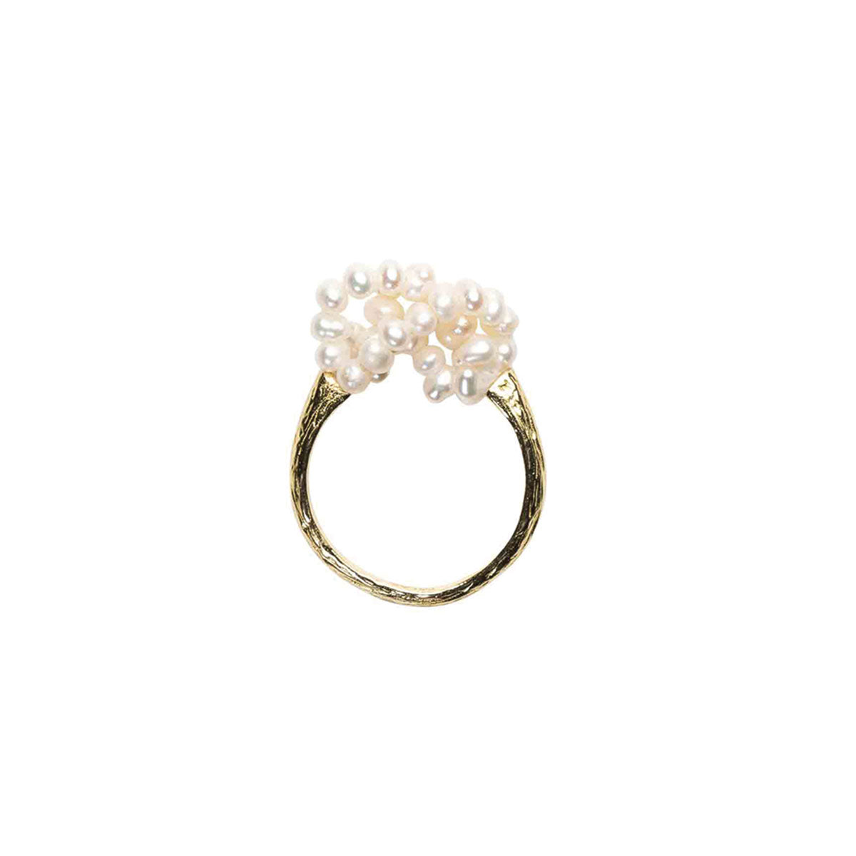 Layers of love pearl ring