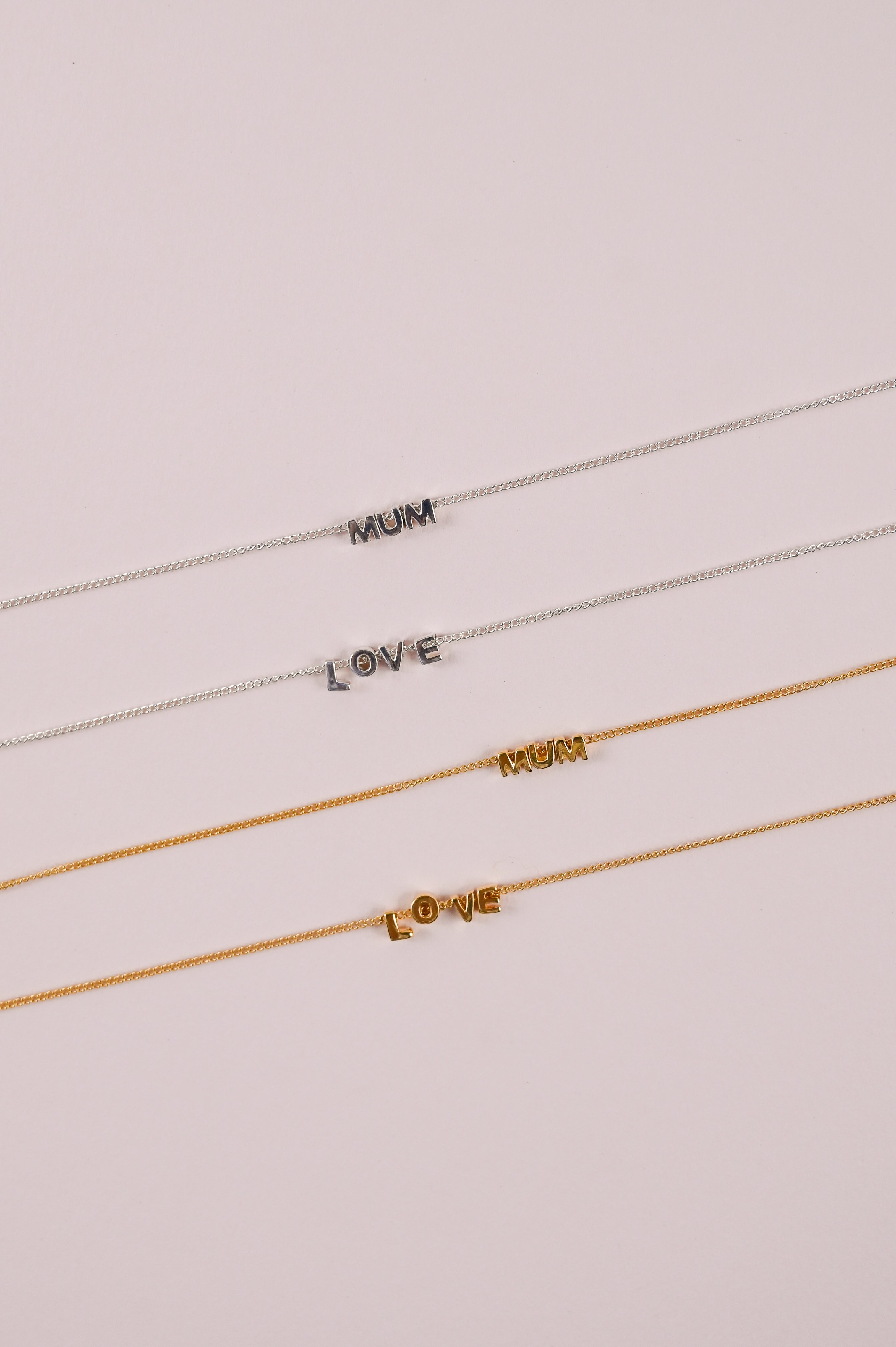 LOVE Tiny Love Letter Necklace 18k gold plated