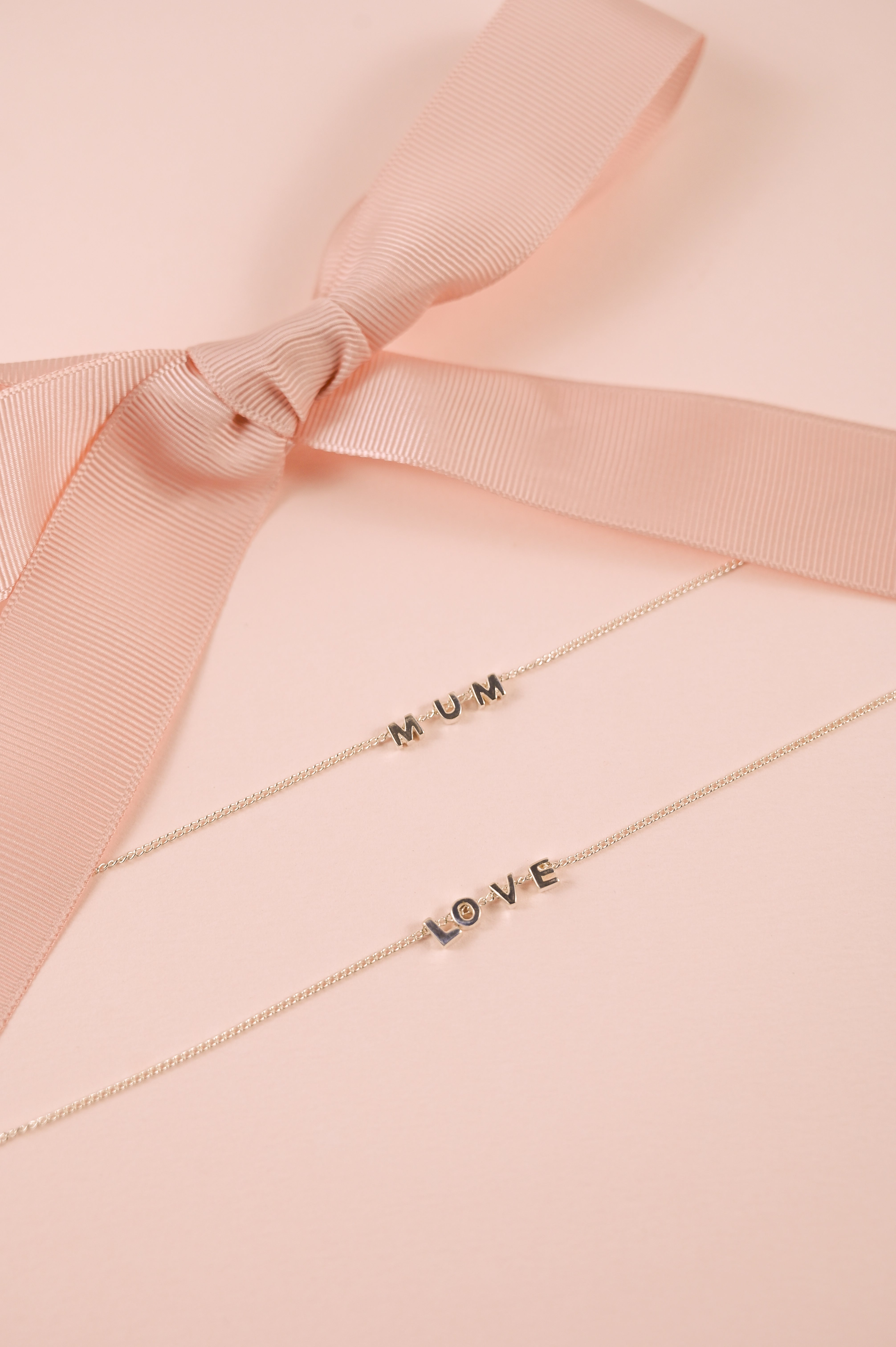 MUM Tiny Love Letter Necklace - Sterling Silver