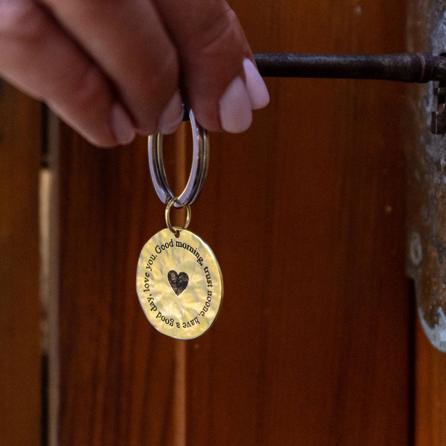 'Love you' charm keyring