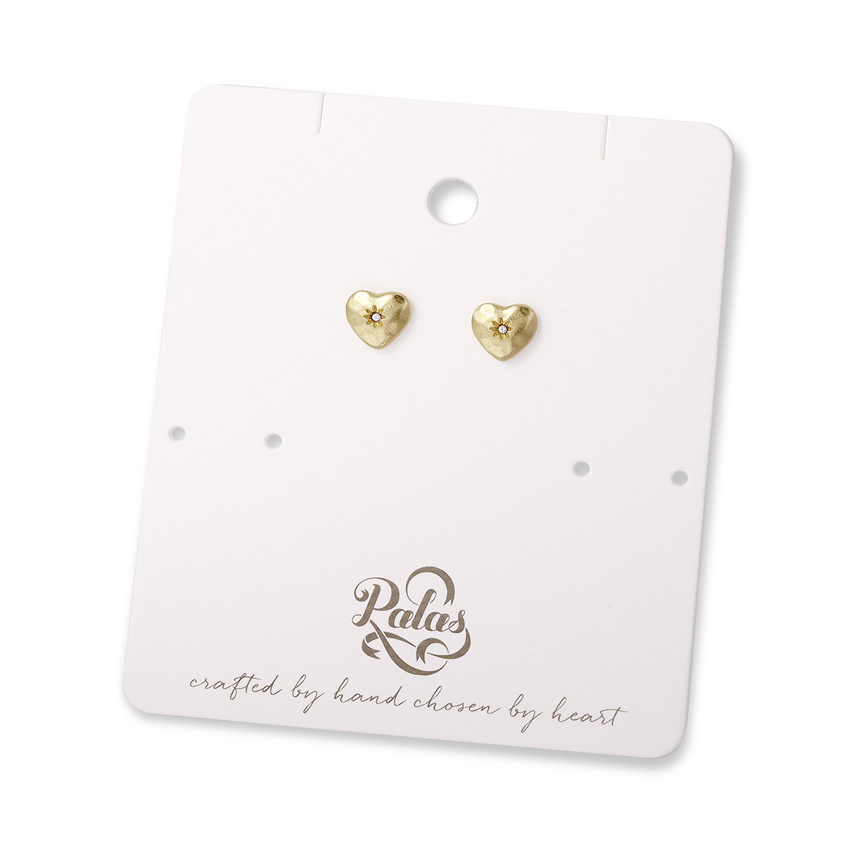 Little light love heart stud earrings