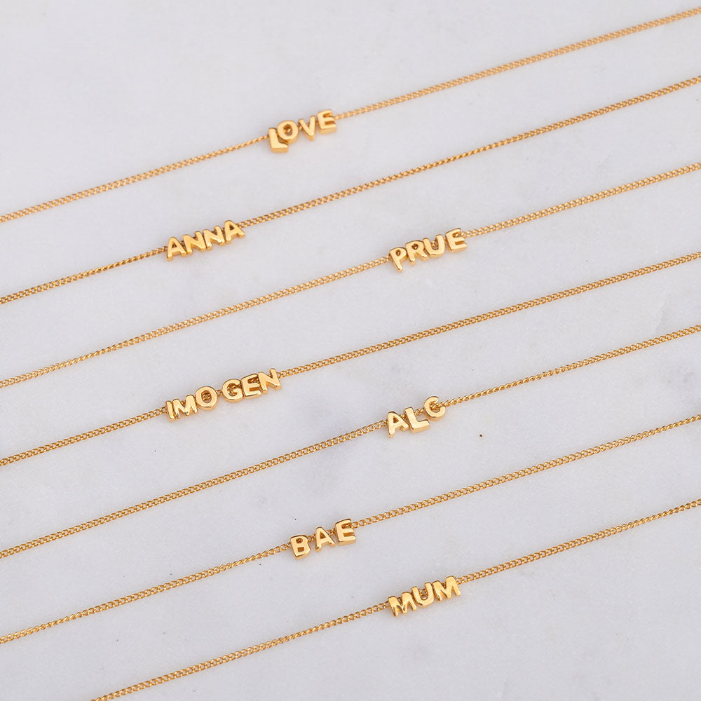 Pre-Order Custom Tiny Love Letter Necklace