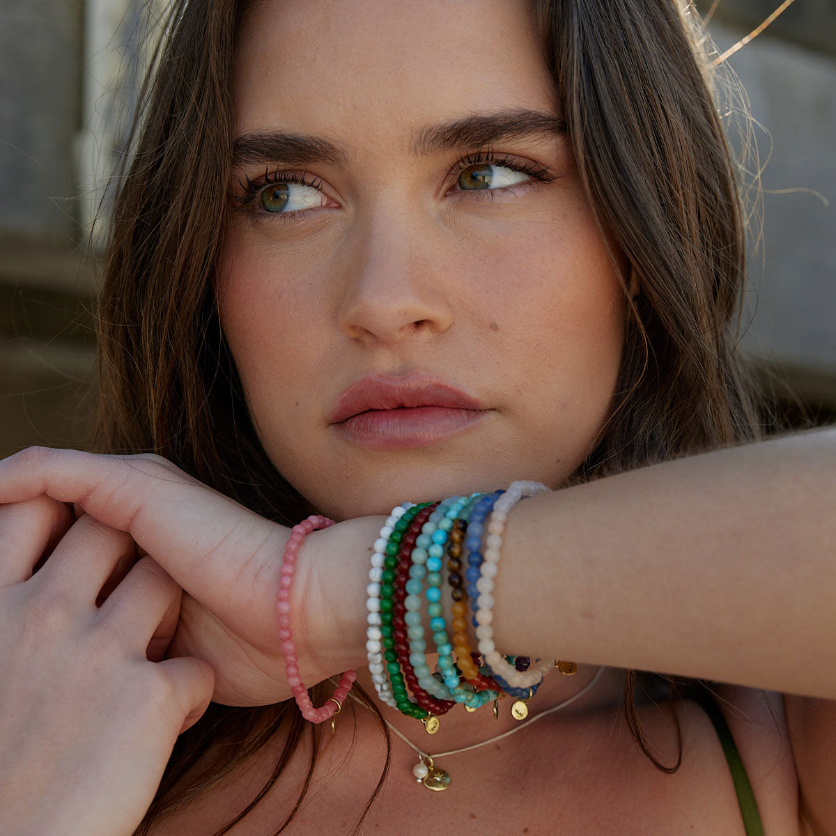 White howlite 'serenity' healing gem bracelet
