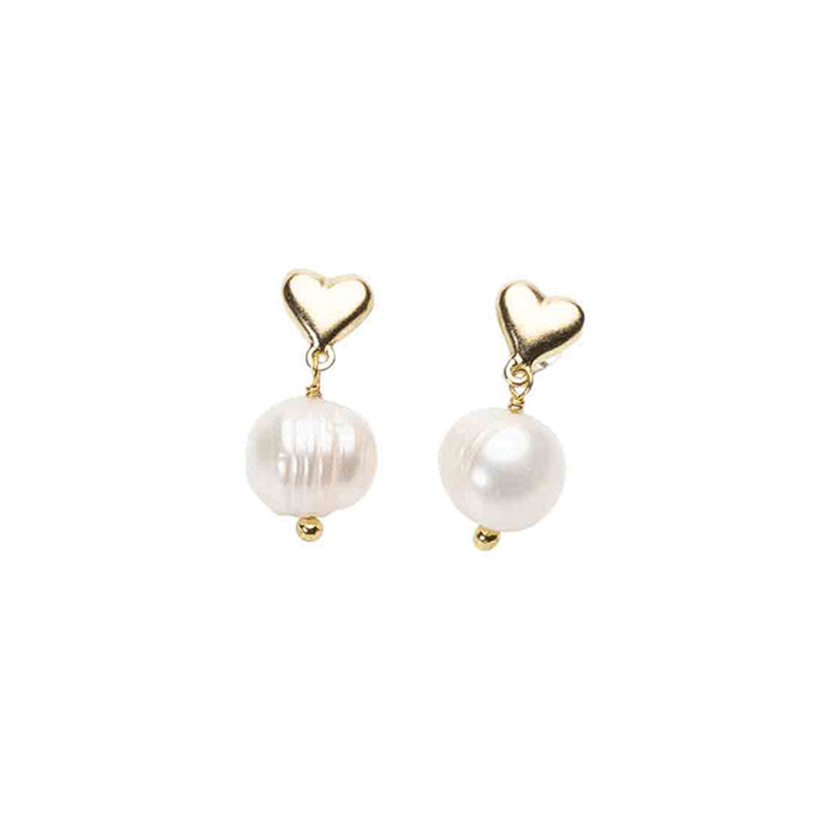 Listen to your heart pearl earrings