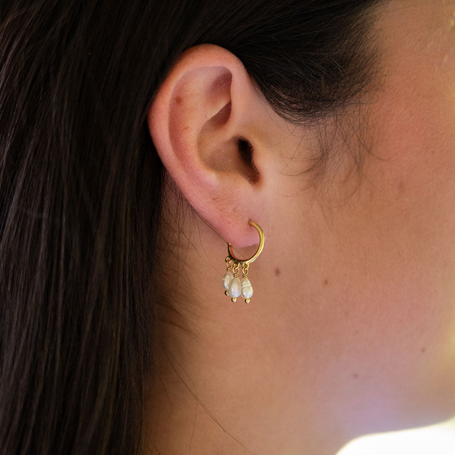 Lustre pearl drop earrings