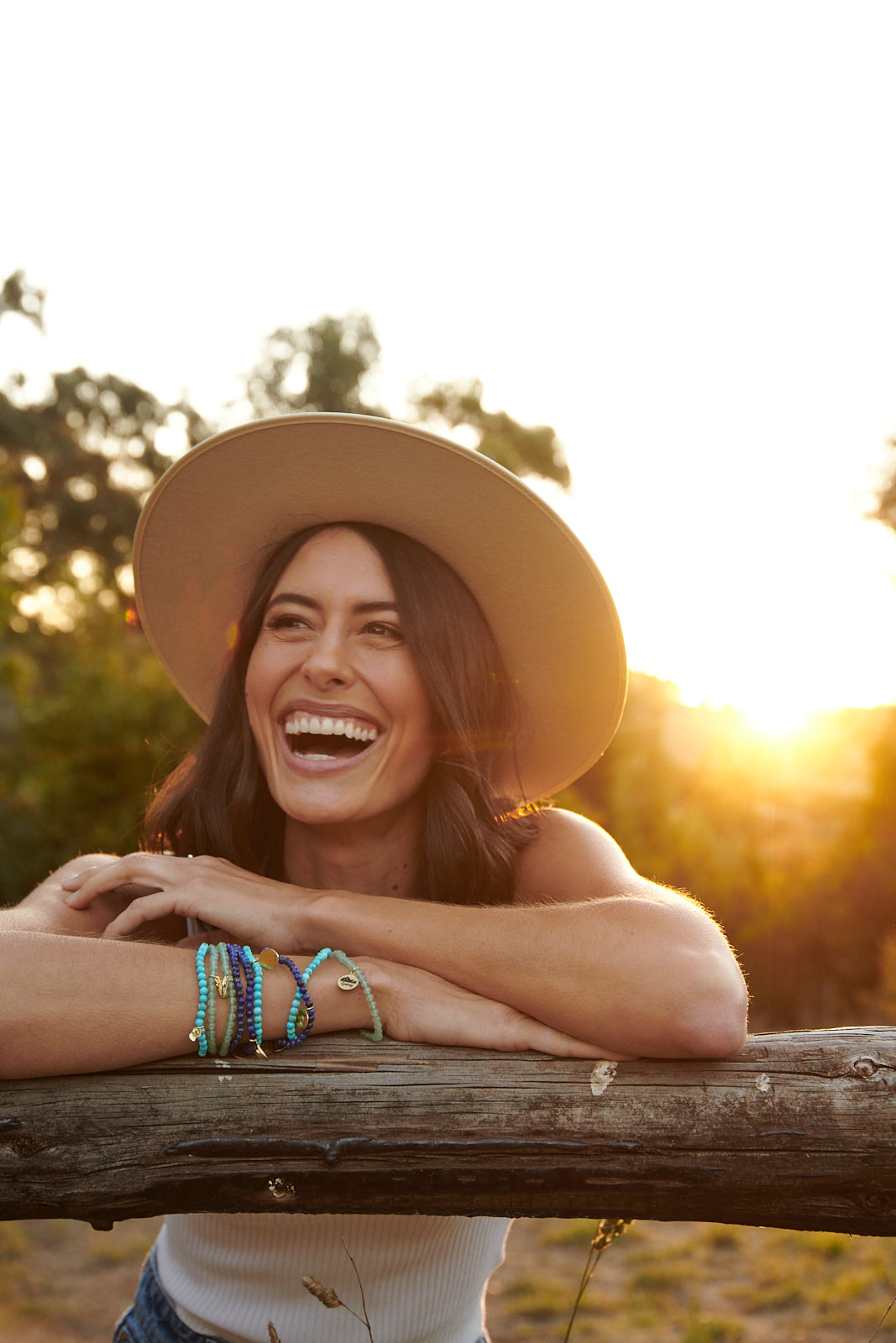 Akubra hat charm lapis lazuli bracelet