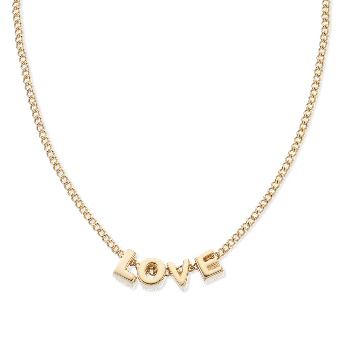 LOVE Tiny Love Letter Necklace 18k gold plated