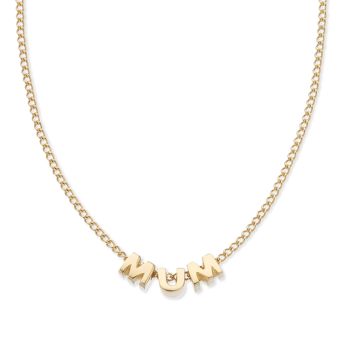 MUM Tiny Love Letter Necklace 18k gold plated