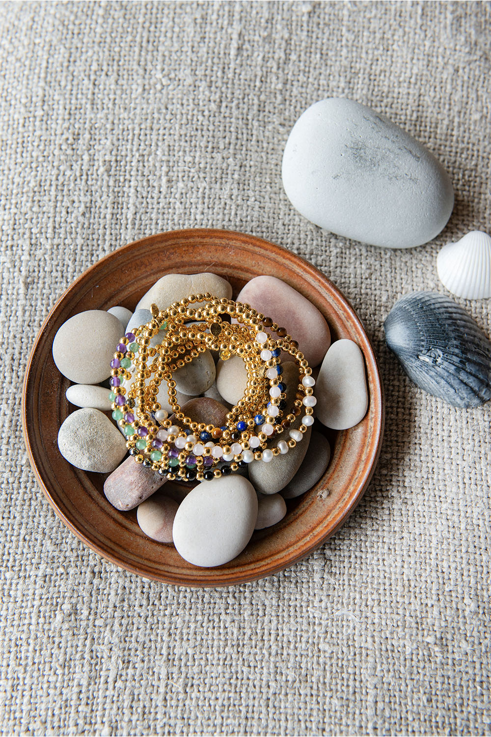 Rose quartz lotus purity bracelet