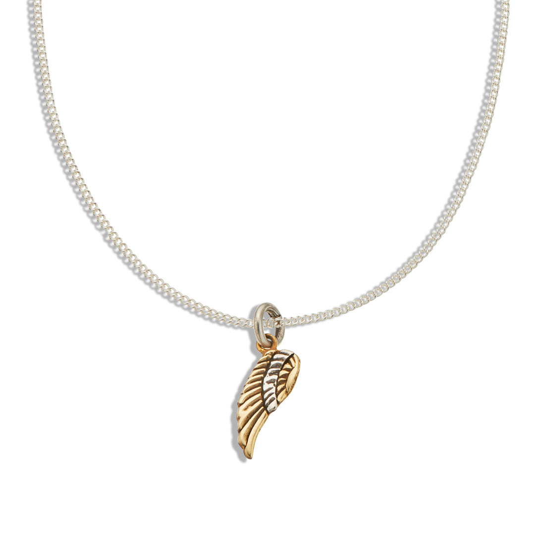 Angel wings deals necklace white gold