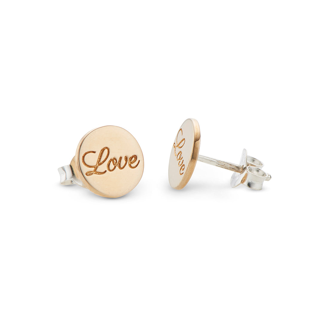 Love stud earrings