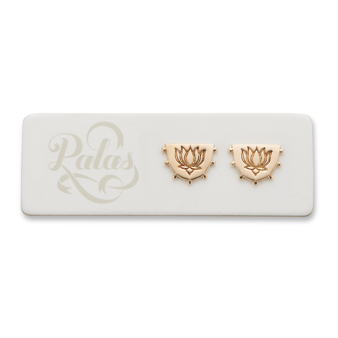 Little lotus stud earrings