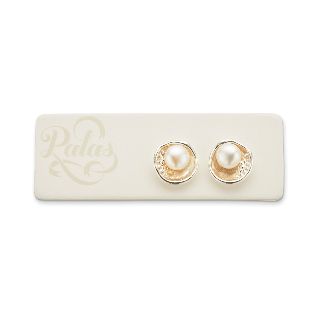 Pearl stud earrings