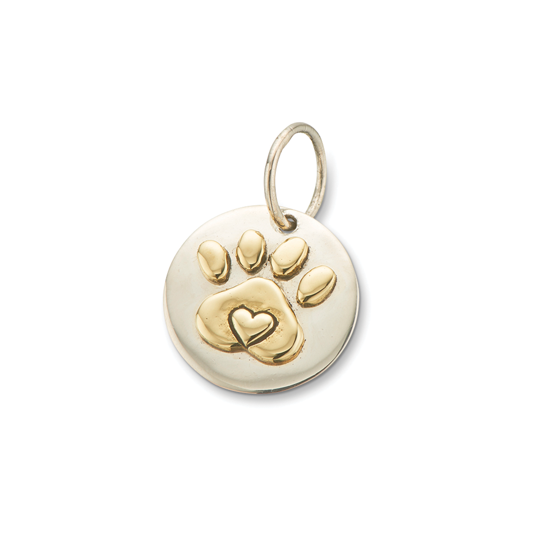 Paw print fur babies charm