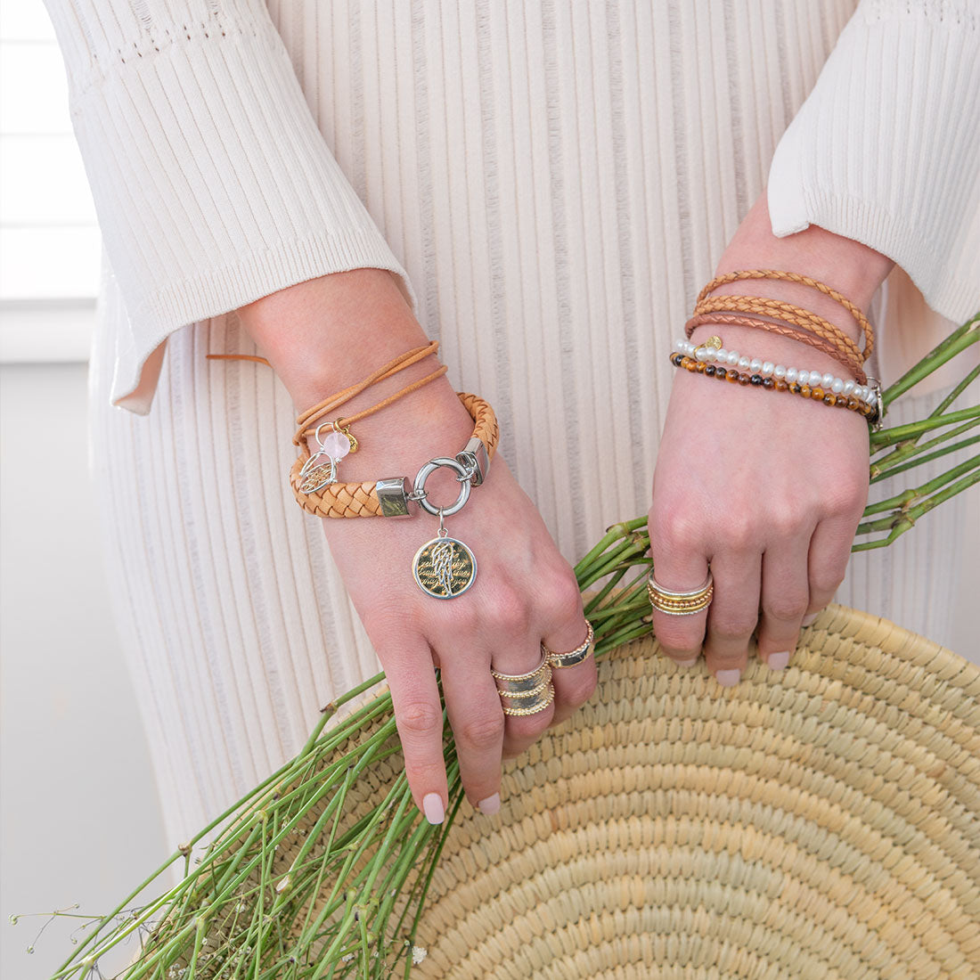 Rose Quartz protection gem wrap