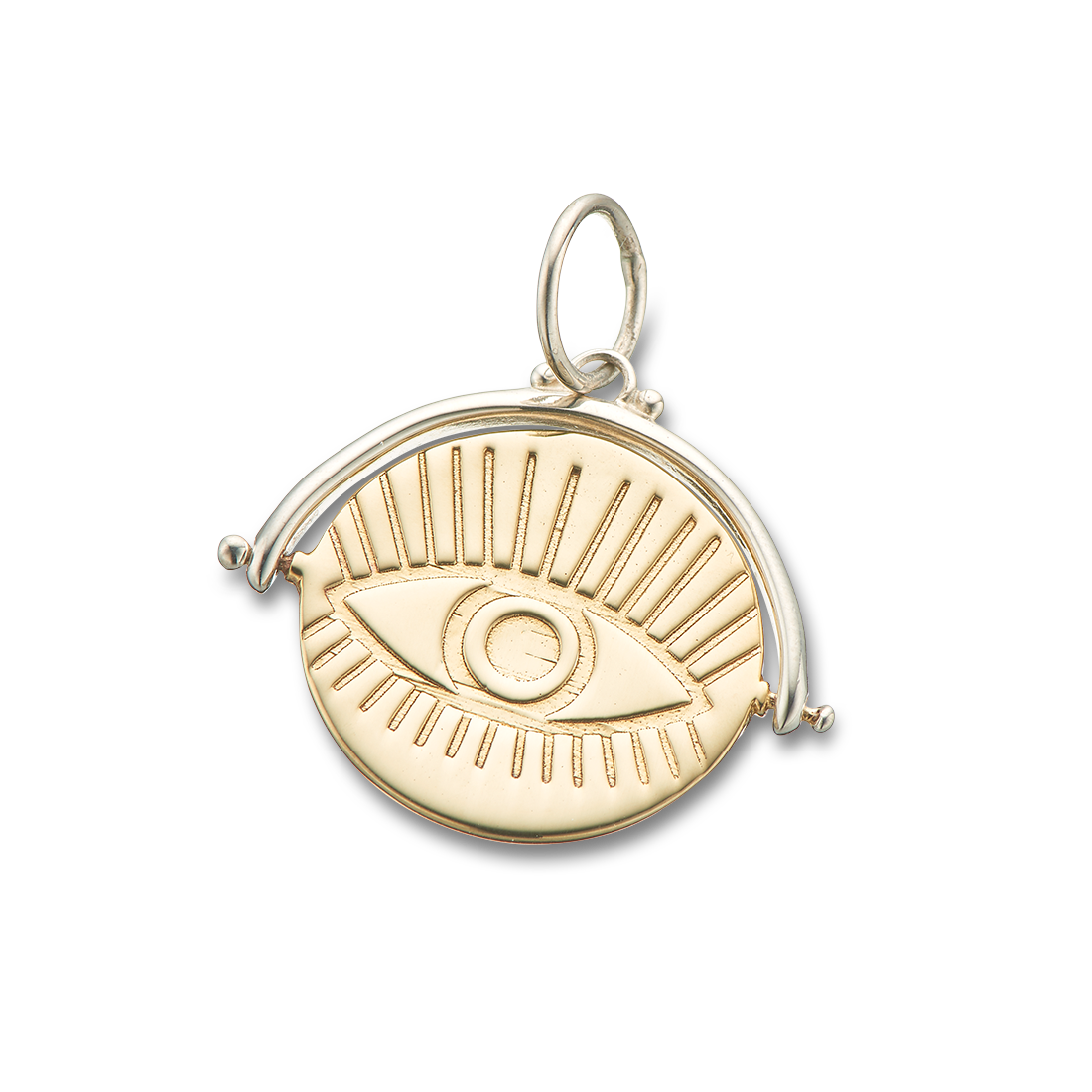 Evil eye and hamsa protection spinner charm