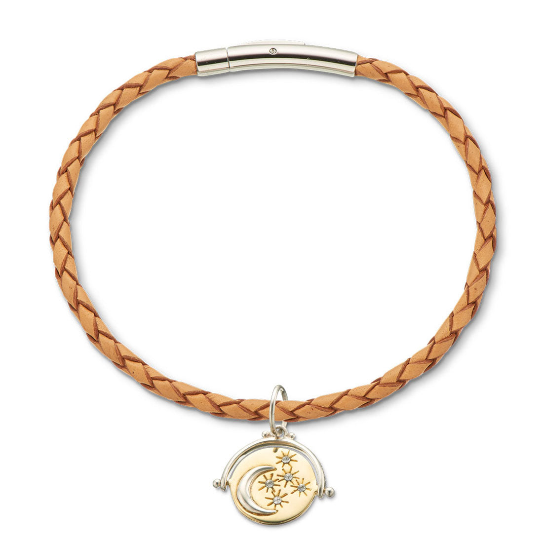 Live by the sun love by the moon spinner charm