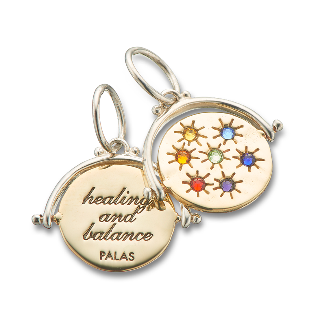 Chakra healing and balance spinner charm